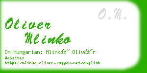 oliver mlinko business card